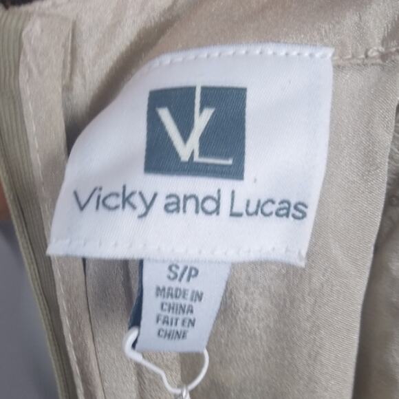 Vicky and Lucas Puff Sleeve Embroidered Floral Black Lace Mesh Dress - Picture 6 of 16